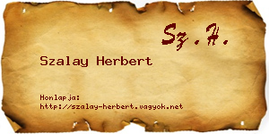 Szalay Herbert névjegykártya